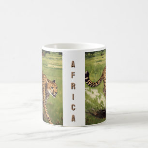 Caneca De Café Retro África Chita Cênica