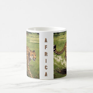 Caneca De Café Retro África Chita Cênica