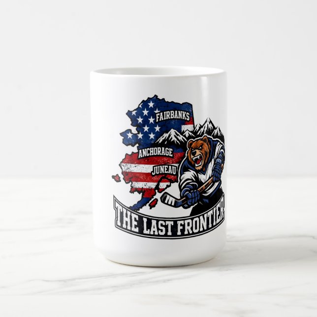 Caneca De Café Retro Alasca A Última Fronteira Mapa do Urso de Hó (Centro)