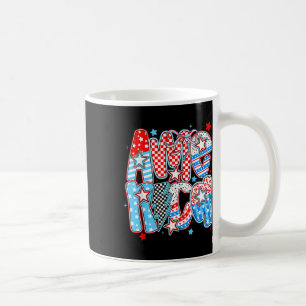 Caneca De Café Retro America Coquette 4 de julho American Checke