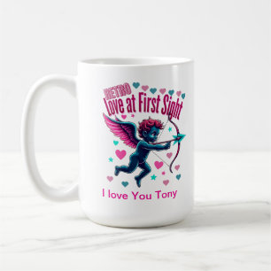 Caneca De Café Retro Amor à Primeira Vista