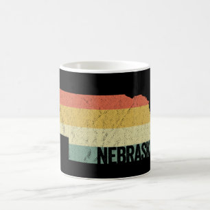 Caneca De Café Retrô Anos 80 Desgastado Vintage Pôr do Sol Nebras