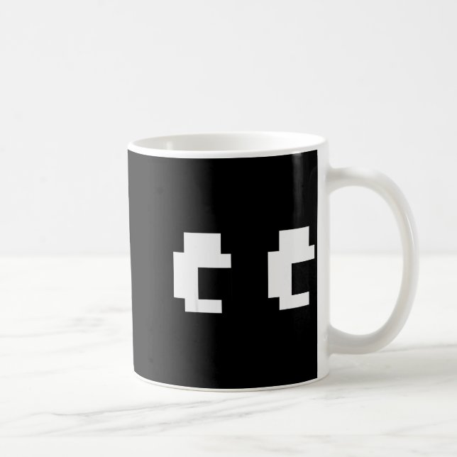 Caneca De Café Retro Arcade Game Ghost Eyes Halloween Group Costu (Direita)