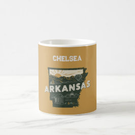 Caneca De Café Retro Arkansas State Personalizado