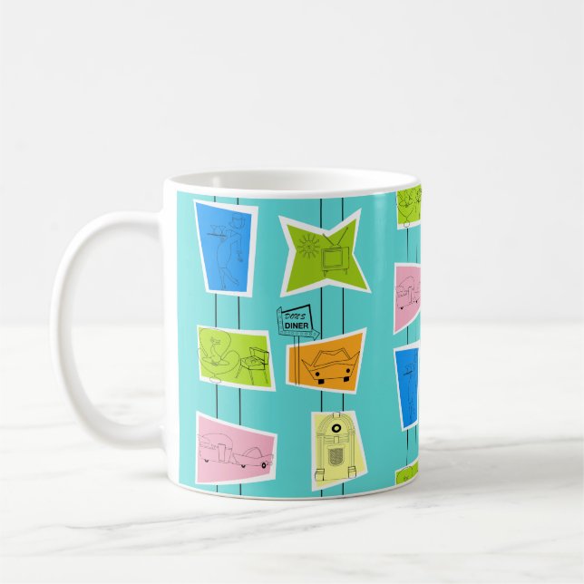Caneca De Café Retro Atomic Kitsch Mug (Esquerda)