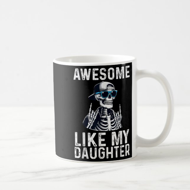 Caneca De Café Retro Awesome Like My Daughter Funny Dad Parents D (Direita)