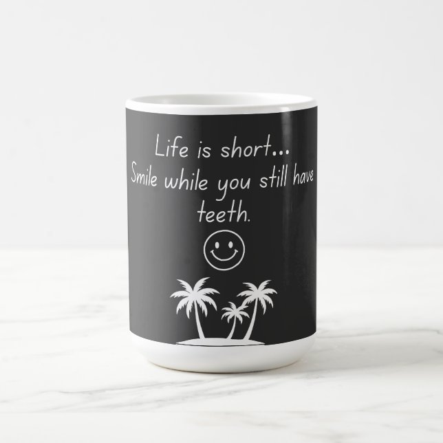 Caneca De Café Retro Beach Vibe Smiley Face Tee - Funny Humor  (Centro)