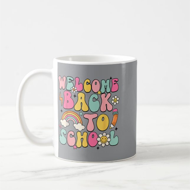 Caneca De Café Retro Bem-vindo de Volta à Escola Professor (Esquerda)