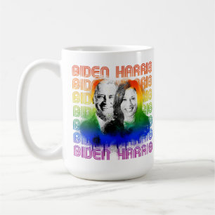 Caneca De Café Retro Biden Harris Pride