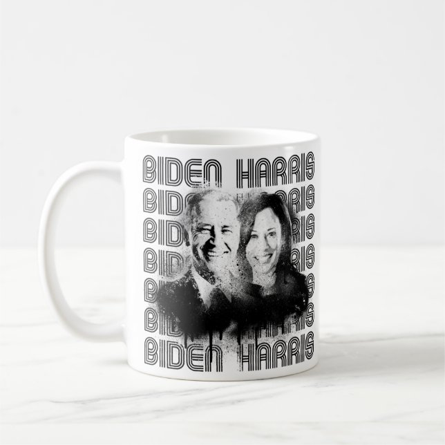 Caneca De Café Retro Biden Harris Pride (Esquerda)