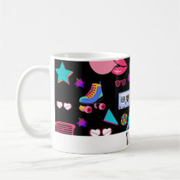 Caneca De Café Retro black 80s Costume Vibrant culture pop