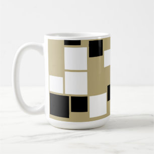 Caneca De Café Retro Black and White Pattern Seamless Art - Mug