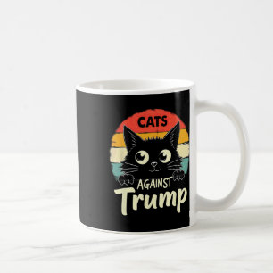 Caneca De Café Retro Black Cats Contra Trump