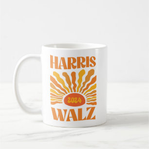 Caneca De Café Retro Boho Harris Walz 2024
