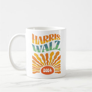 Caneca De Café Retro Boho Harris Walz 2024