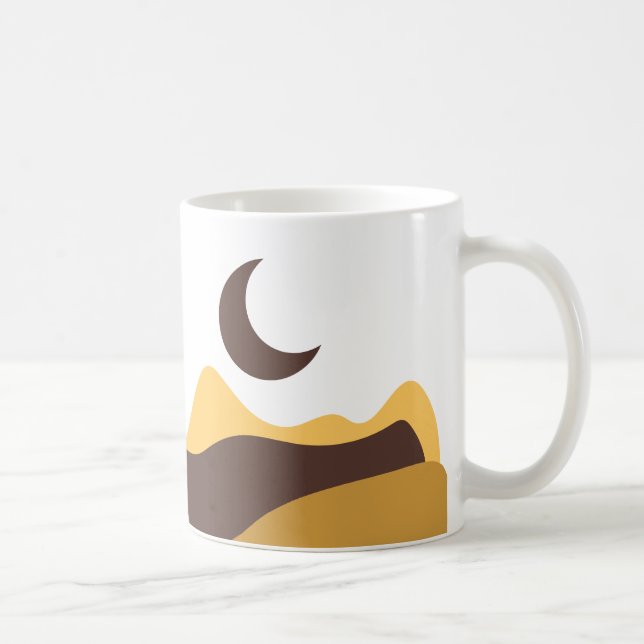 Caneca De Café Retro Boho Moon (Direita)