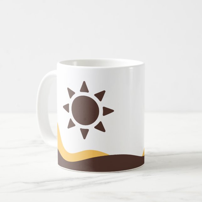 Caneca De Café Retro Boho Sun (Frente Esquerda)