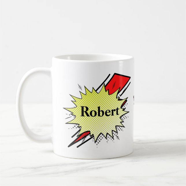 Caneca De Café Retro bubble color comic (Esquerda)