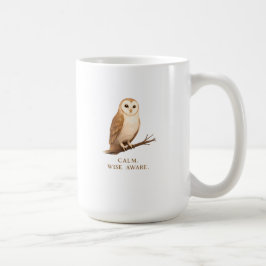 Caneca De Café Retro Casa Coruja Cottagecore Calmo Sábio Conscien