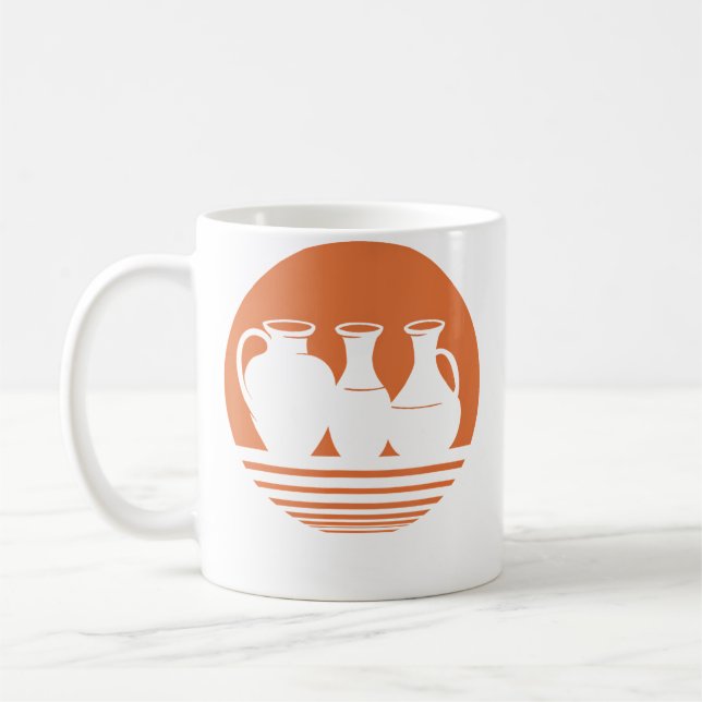 Caneca De Café Retro Ceramic Vase Pottery (Esquerda)