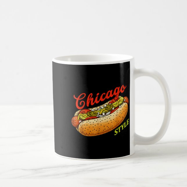 Caneca De Café Retro Chicago Hot Dog Hotdog Tourist Summer Souven (Direita)