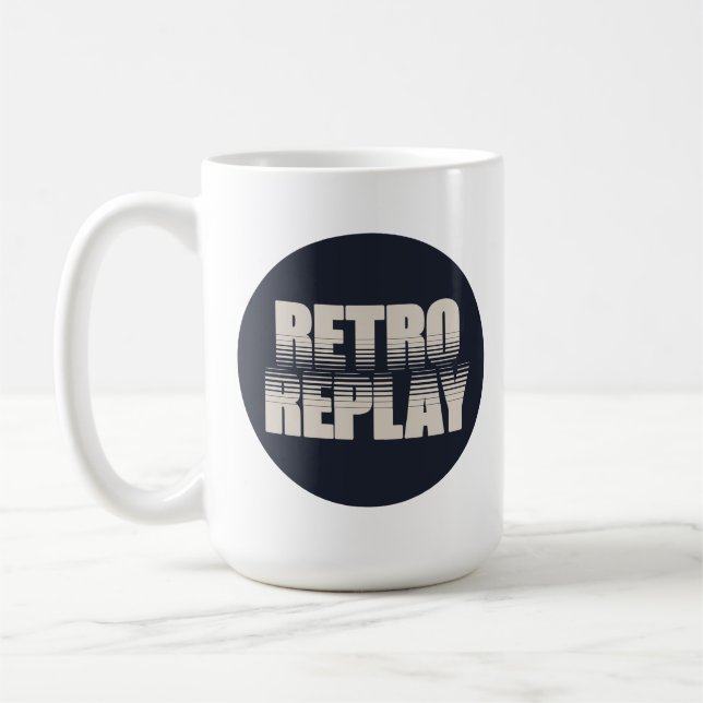 Caneca de café retro clássica da repetição (Esquerda)