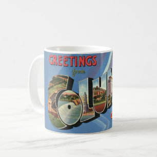 Caneca De Café Retro Columbus Ohio Saudação Mug