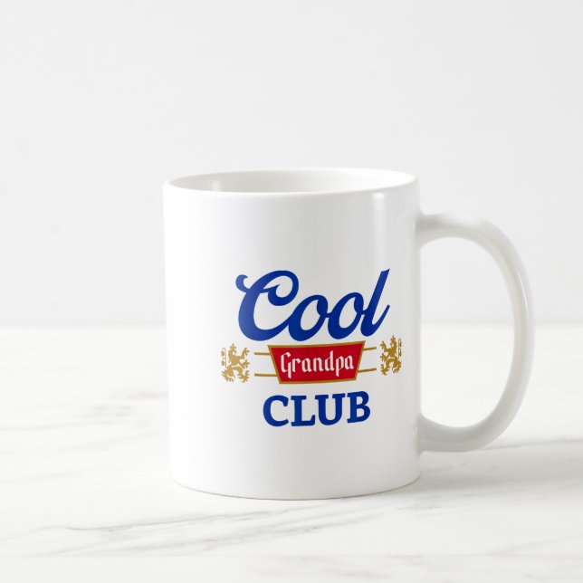 Caneca De Café Retro Cool Grandpa Club Family Matching Father's D (Direita)