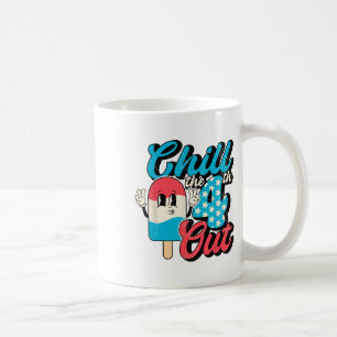 Caneca De Café Retro Cuide 4 De Julho Sorvete Enche 4 De Fora