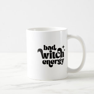 Caneca De Café Retro D Bruxaria Camisa de Energia do Halloween Vi