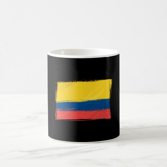 Caneca De Café Retro de bandeira colombiano (Centro)