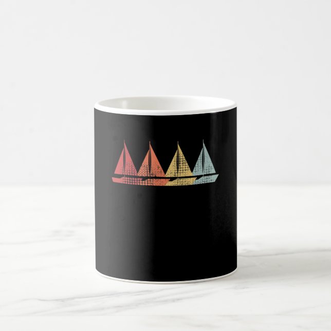 Caneca De Café Retro de Barcos de Navegação (Centro)
