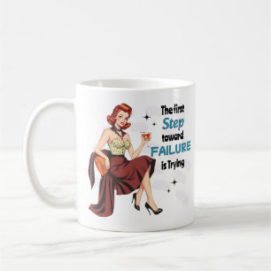Caneca De Café Retrô de Insuficiência da Mulher Doméstica e Democ