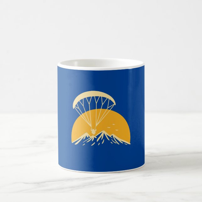Caneca De Café Retro de Paramotorização (Centro)