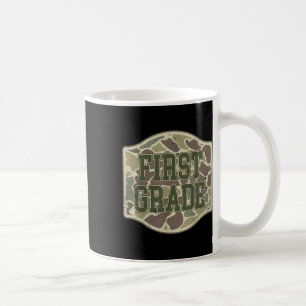 Caneca De Café Retro De Volta à Escola Meninos Velho Camuflagem P