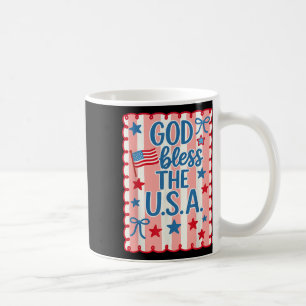 Caneca De Café Retrô Deus Abençoe a América Bandeira EUA Cristão