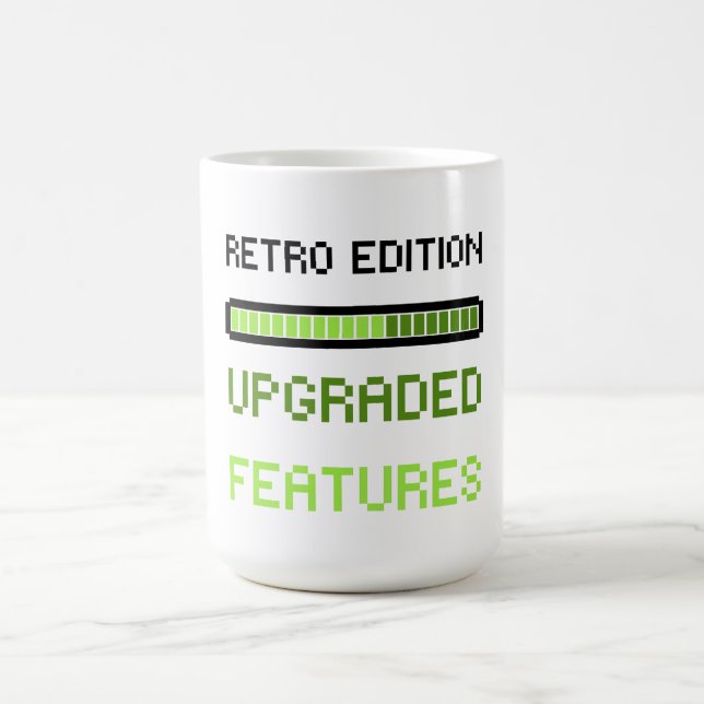 Caneca De Café Retro Edition Upgraded Features Pixel Art Gaming  (Centro)