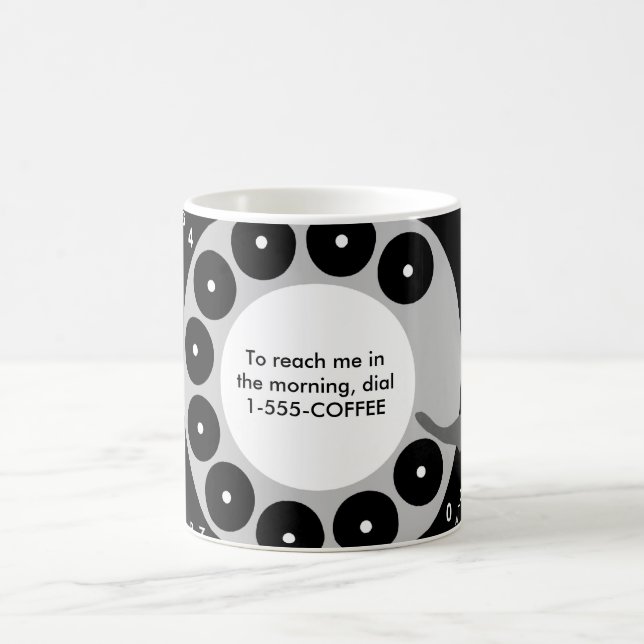 Caneca de café retro engraçada do telefone (Centro)