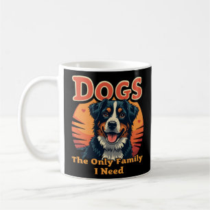 Caneca De Café Retro Engraçado 'Cachorros são a única família que