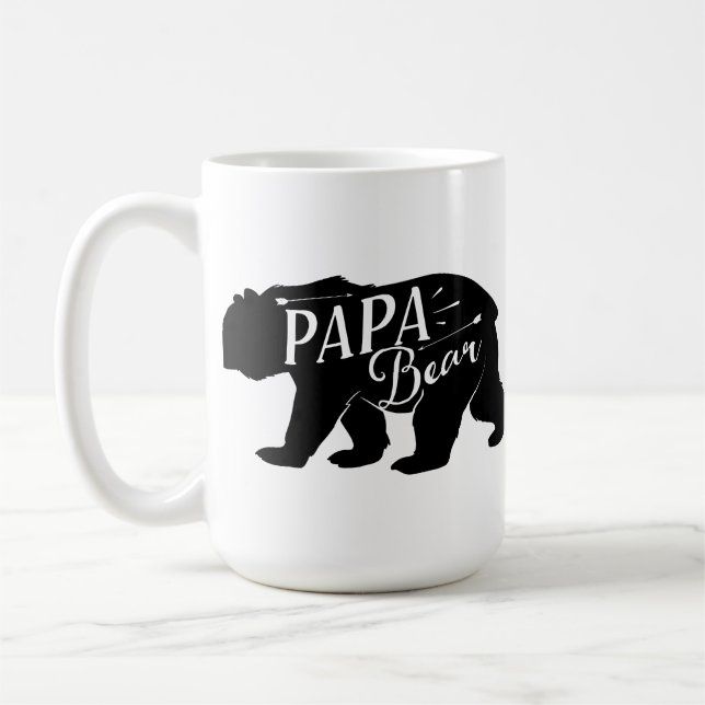Caneca De Café Retro engraçado do urso da novidade da papá (Esquerda)
