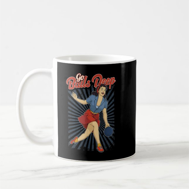 Caneca De Café Retro Engraçado Mulheres Dez Boliches De Pino Vão  (Esquerda)