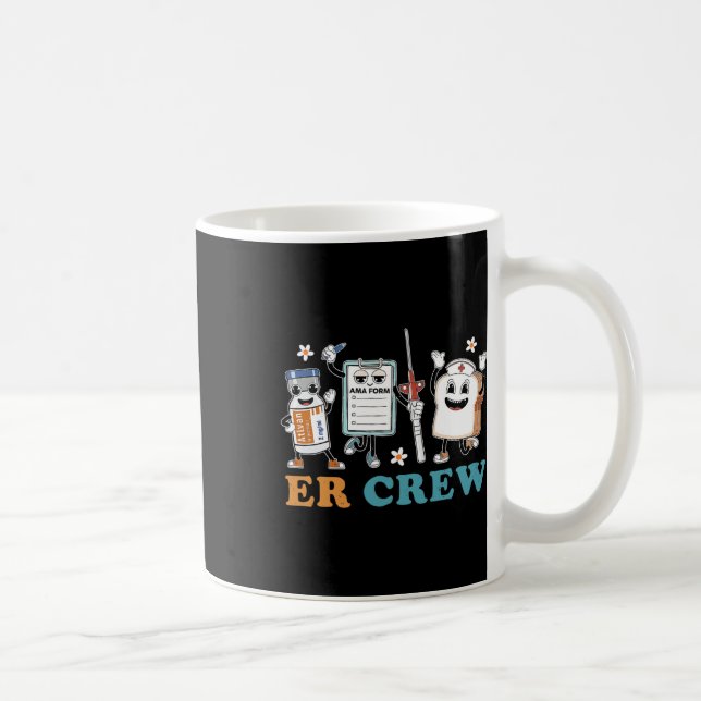 Caneca De Café Retro Er Crew Emergence Room Funny Er Ed Nurse Tec (Direita)