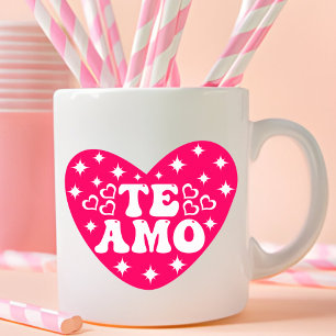 Caneca De Café Retro Espanhol Eu Te Amo O Dia de os namorados Amo