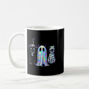 Caneca De Café Retro Fantasma Gato Preto Bruxa Y Halloween Teia d