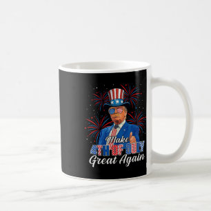 Caneca De Café Retro Faz O Excelente De 4 De Julho Mais Uma Vez D
