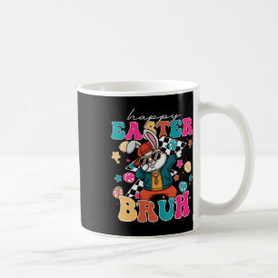 Caneca De Café Retro Felz pascoa Bruh Cute Bunny Dabbing Toddler