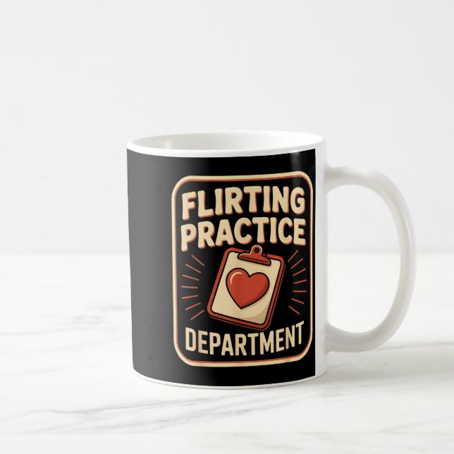 Caneca De Café Retro Flirting Practice Department Funny Valentine (Direita)
