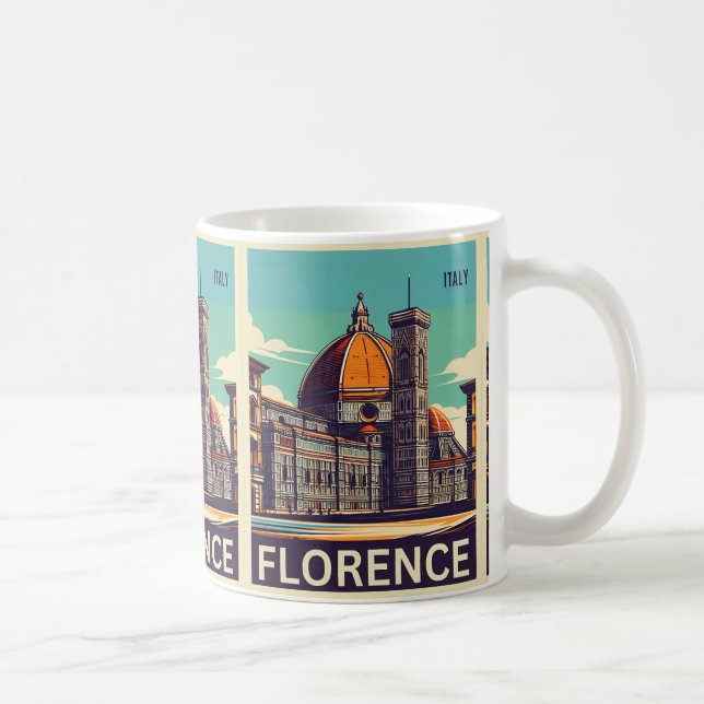 Caneca De Café Retro Florence, firenze os presentes de viagem itá (Direita)