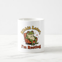 Caneca De Café Retro Frog Relax Humor White Coffee Mug