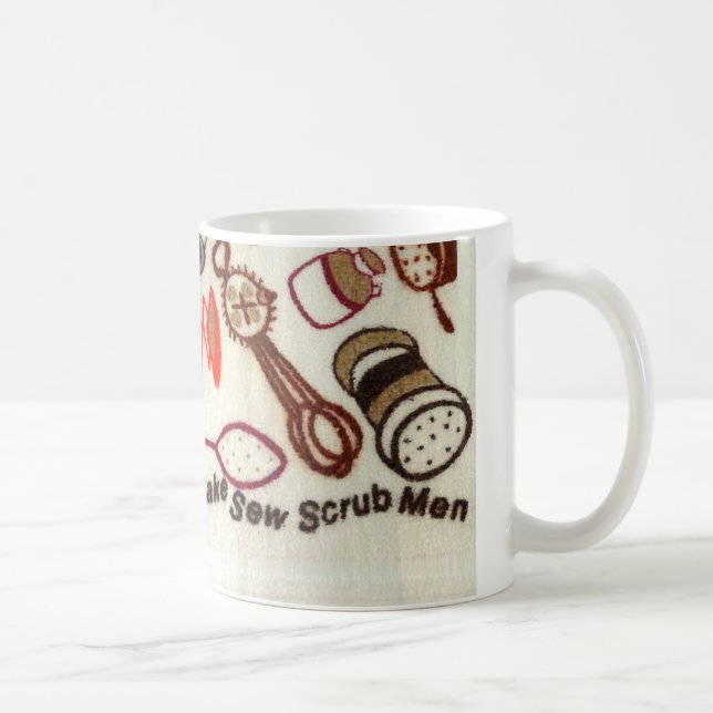 Caneca De Café Retro Funny Dish Toalha por RoseWrite (Direita)
